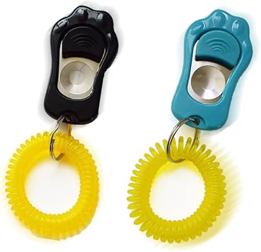 Clicker, Dog Whistle, Clicker, Dog, Sound, Dog, Clicker, Dog Whistle, Pet, Cat, Training Supplies, Mini, Dog Whistle, Pet Training Clicker, Adjustable, Training Equipment, PC Material, Abrasion Resistant, For Dogs and Cats, Safety, For Outings, Dogs, Cats, Training Supplies Black + Blue