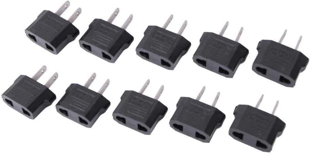 European To American Adapter USA - India American Jack Converter European Outlets Plug US Overseas Power Travel UK Wall 10 Pcs Today's Deal
