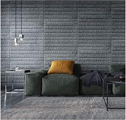 Image of SAYFINE 3D Wall Panel Wallpaper, Self Adhesive PE Foam Brick Sticker, Waterproof Peel & Stick Wall Covering for Home, Bedroom & Living Room Decor, 70 x 77 cm (Pack of 1, 5.8 Sq. Ft. Approx)