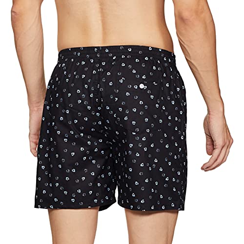 Image of Longies Pure Cotton Mens Boxers Pack of 3 Regular Shorts (LGBOXPO3V003 Blue,Black,Navy3355 2XL)