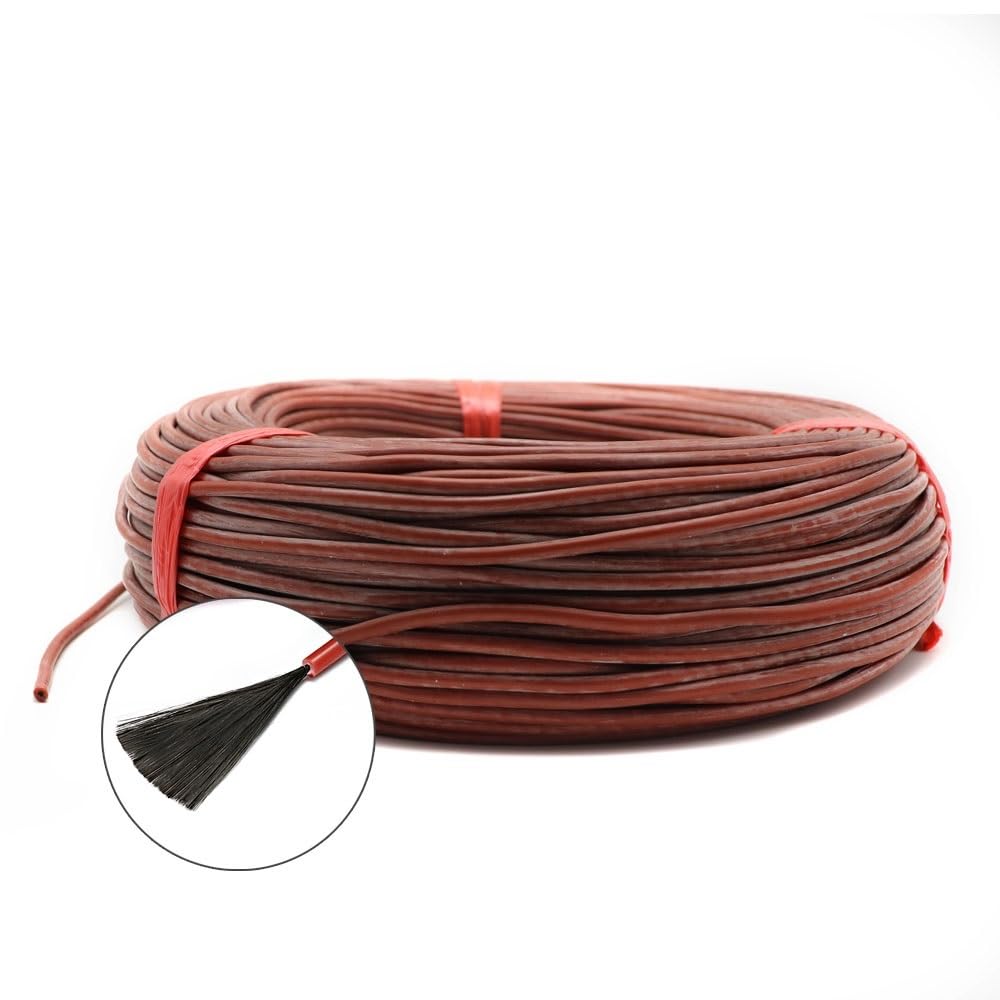 1 szt. kabel do ogrzewania podłogowego na podczerwień - 12K, 33 ohm/m, elektryczna cewka grzewcza z włókna węglowego, 2,0 mm(100m)