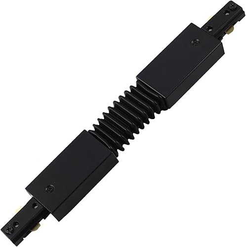 Accesorios de iluminación de riel tipo H, conector flexible de riel H para riel de pista de un solo circuito de 3 cables, conector de riel para