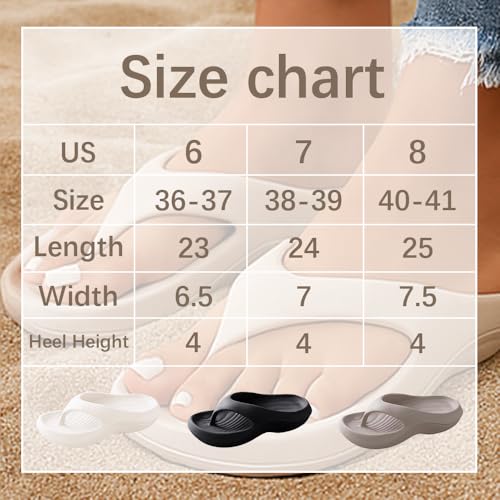Pillow Flip Flops for Women with Arch Support, Lightweight Cloud Slides Non Slip Beach Slippers Indoor Outdoor Comfort Footwear2