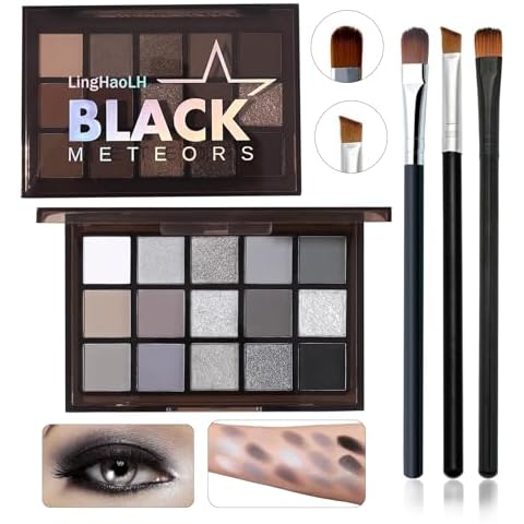 LingHaoLH Black Grey Smoky Palette Cover