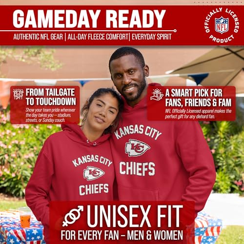 Image of Team Fan Apparel NFL Gameday Hoodie Pullover Sweatshirt for Men and Women | Officially licensed NFL Gameday fleece pullover - kangaroo pocket, ribbed cuffs, drawstring hood, unisex fit