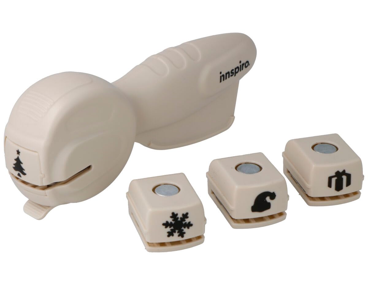 Cassette Punch Die Cutter Set with 4 Christmas Cartridges 16 mm.