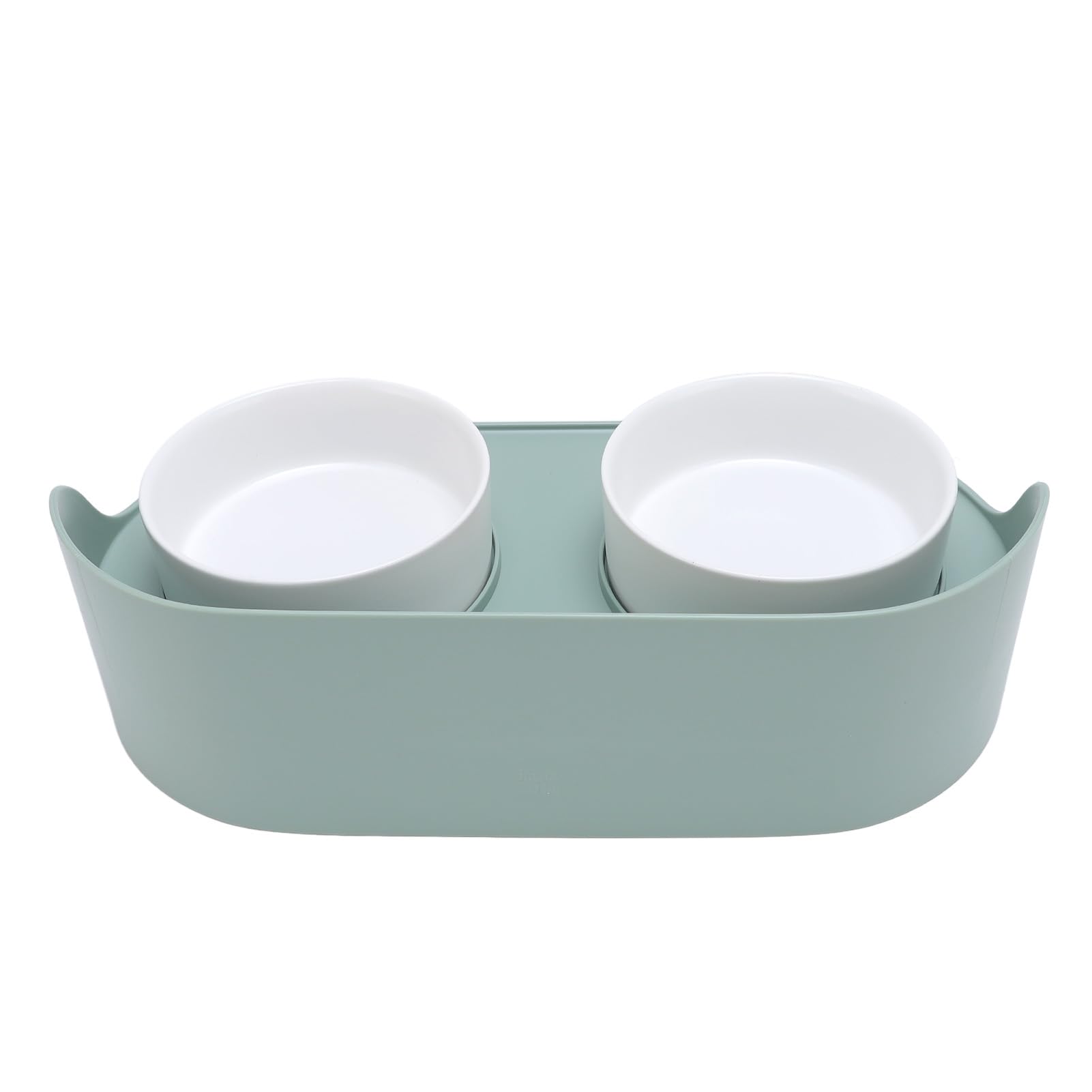 Gamelles Surélevées pour Chat, Protection de la Colonne Cervicale de 12 Cm de Hauteur, Gamelles Surélevées en Céramique pour Chat, Anti-éclaboussures, Double Bol avec Support pour Chats,