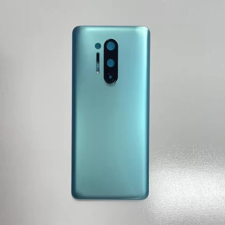 YOOOKOOO Compatible Rear Back Cover for OnePlus 8 Pro – Battery Door Housing Replacement Part (Black)