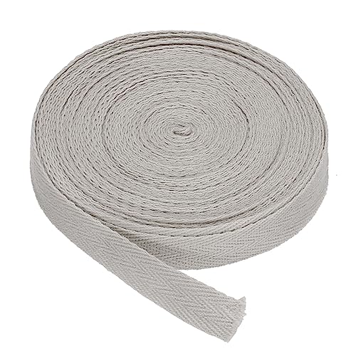 PATIKIL Nastri in Sbieco di Cotone 1,5cm 9m Nastro Cotone Twill Nastro Rilegatura Fettuccia Spina Pesce per Cucito Regalo Avvolgimento Artigianato Fai Da Te Grigio Chiaro