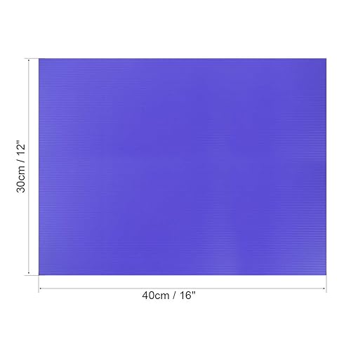 Miniatura 2 de uxcell Hojas de plástico corrugado, letreros azules en blanco de 0.118 in para patio, 12 x 16 pulgadas, tablero impermeable en blanco, 2 piezas