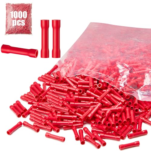 Terminales de cableado eléctrico aislados de extremo rojo 22-16 AWG para crimpar cables