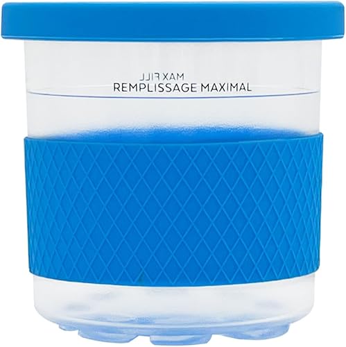 Pintas de helado de repuesto con tapas y fundas de silicona, compatibles con Ninja Creami Ice Cream Maker, modelo NC301, NC300, NC299AMZ Series.