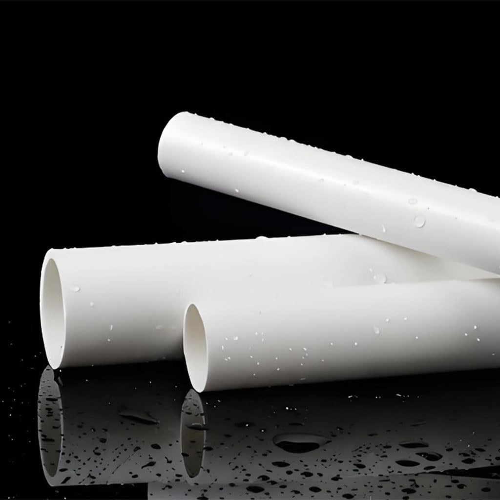 Tubo redondo rígido de PVC, Tubo redondo rígido de plástico drenaje PVC duro blanco 1 metro 20/25/32/40 mm