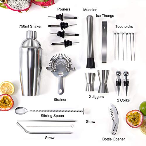 Igrome 16-delige set voor het maken van cocktailmixers, insecticiden, 750 ml, premium roestvrij staal, barset met acryl… - Image 4