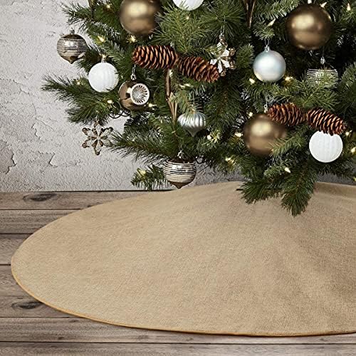 Fall Christmas Burlap Tree Skirt, 48