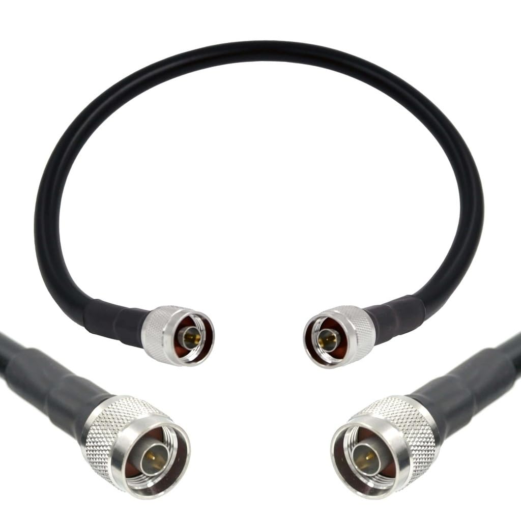 NBR N Male to N Male Plug RF Connector Coaxial Jumper Extension Antenna Cable with Flexible RG 58 Low Loss Wire for 4G 5G LTE ADS-B/Ham/GPS/WiFi/RF Radio Surge Arrester Modem- 50cm-image-27