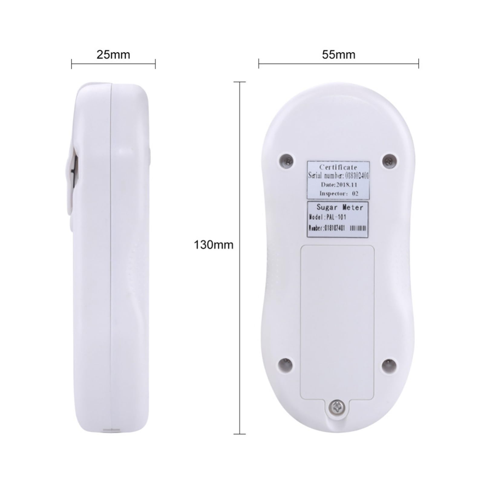 EDEDE Brix Refraktometer, Digitales Brix-Refraktometer 0-25,0% PAL-101 Brix-Tester, Messgerät for die Schneidflüssigkeitskonzentration for Weinherstellung
