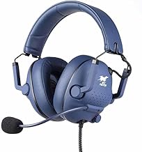 Konix Auriculares inalámbricos para Juegos Drakkar Skyfighter Pro, Altavoces de 50 mm, micrófono, retroiluminación LED, Color Azul