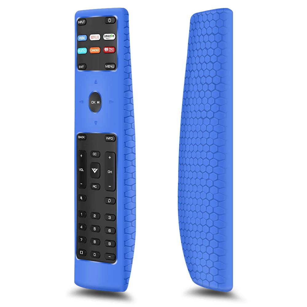 Protective Case Covers Compatible for New XRT136 Smart HDTV Remote,Shockproof Silicone XRT136 Vizio Smart LCD LED TV Remote Bumper Cover Skin Holder,Anti-Lost Vizio TV Remote Control Back Case,Blue