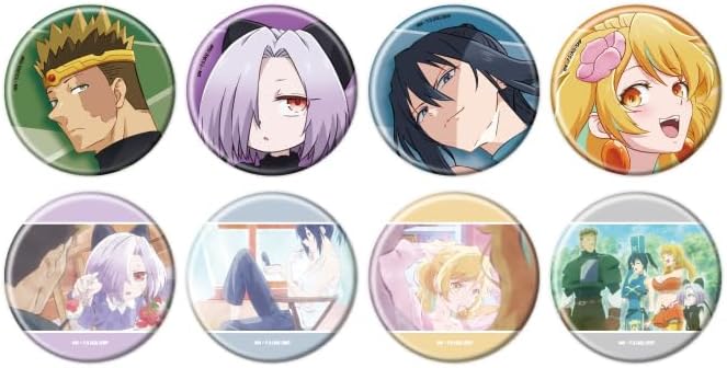 TV Anime "Obsessive Brave and Assassin" 01 (Official Illustration) Can Badge Complete Set of 8 Pieces Box