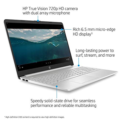 Image of HP Essential 15.6'' Touchscreen Laptop, AMD Ryzen 3 3250U Processor, 32GB RAM, 1TB SSD, HD Display, Backlit Keyboard, Windows 11 Pro, Type-C, Wi-Fi, Bluetooth, HDMI, w P500 SSD Bundle, Silver
