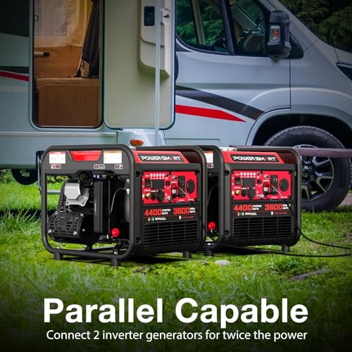 Image of PowerSmart 4400-Watt Dual Fuel Portable Inverter Generator, PowerSmart Gas Powered, CO-Sensor, Lightweight & Quiet for Home Use and Emergency Backup, Camping, EPA Compliant