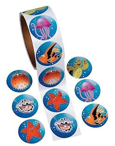 Fun Express - Tropical Sea Life Rolls Stickers (Bulk) (2-Pack)