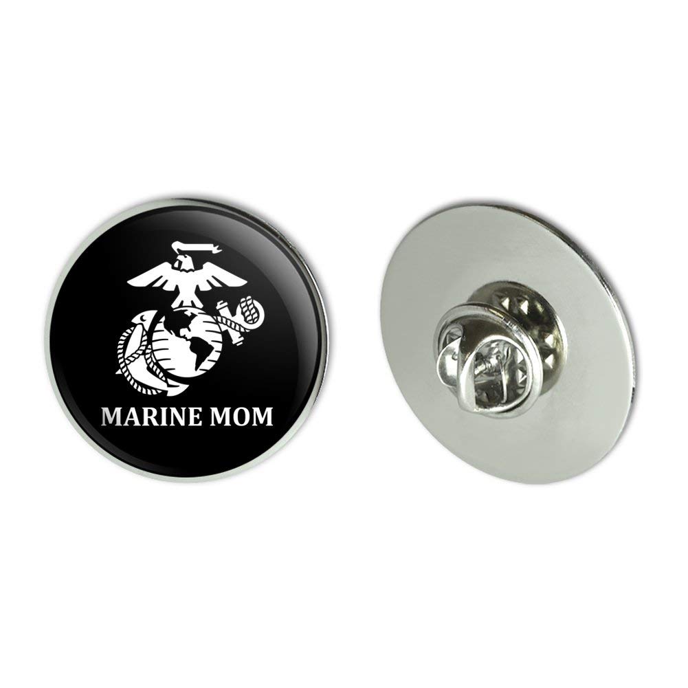 Marine Mom USMC White Logo on Black Officially Licensed Metal 1.1