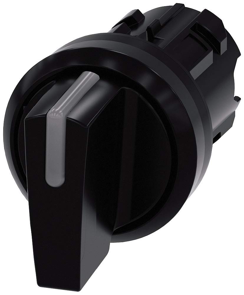 3SU1002-2BM10-0AA0 | SIEMENS ILLUMINABLE SELECTOR Switch, 22 MM, Round, Plastic, Black, SELECTOR Switch Short, 3 Switch P