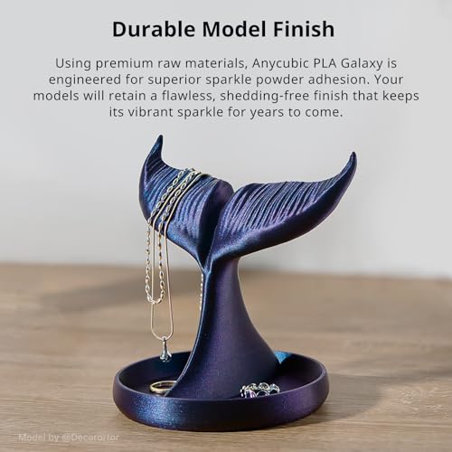 Image of ANYCUBIC Galaxy PLA 3D Printer Filament, Sparkle Glitter PLA, Chameleon Changing Colors, 3D Printing PLA Filament 1.75mm Dimensional Accuracy + /- 0.03mm, 1KG Spool (2.2 lbs), Galaxy Green