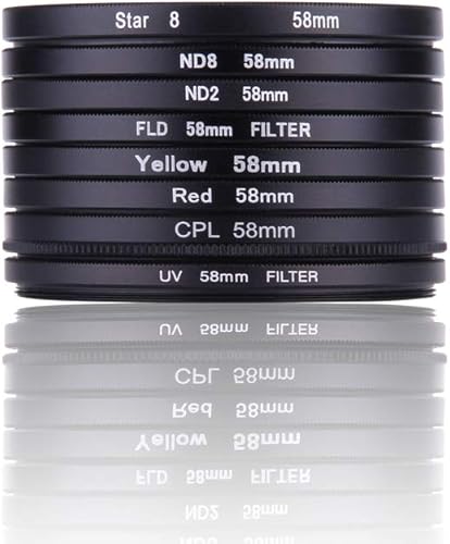 Miniatura 3 de QKOO Kit de accesorios universales para GoPro Hero 9101112 negro  Juego de filtros de lente profesional de 2.047 in (CPL + UV + ND2 + ND8 + Star 8 +