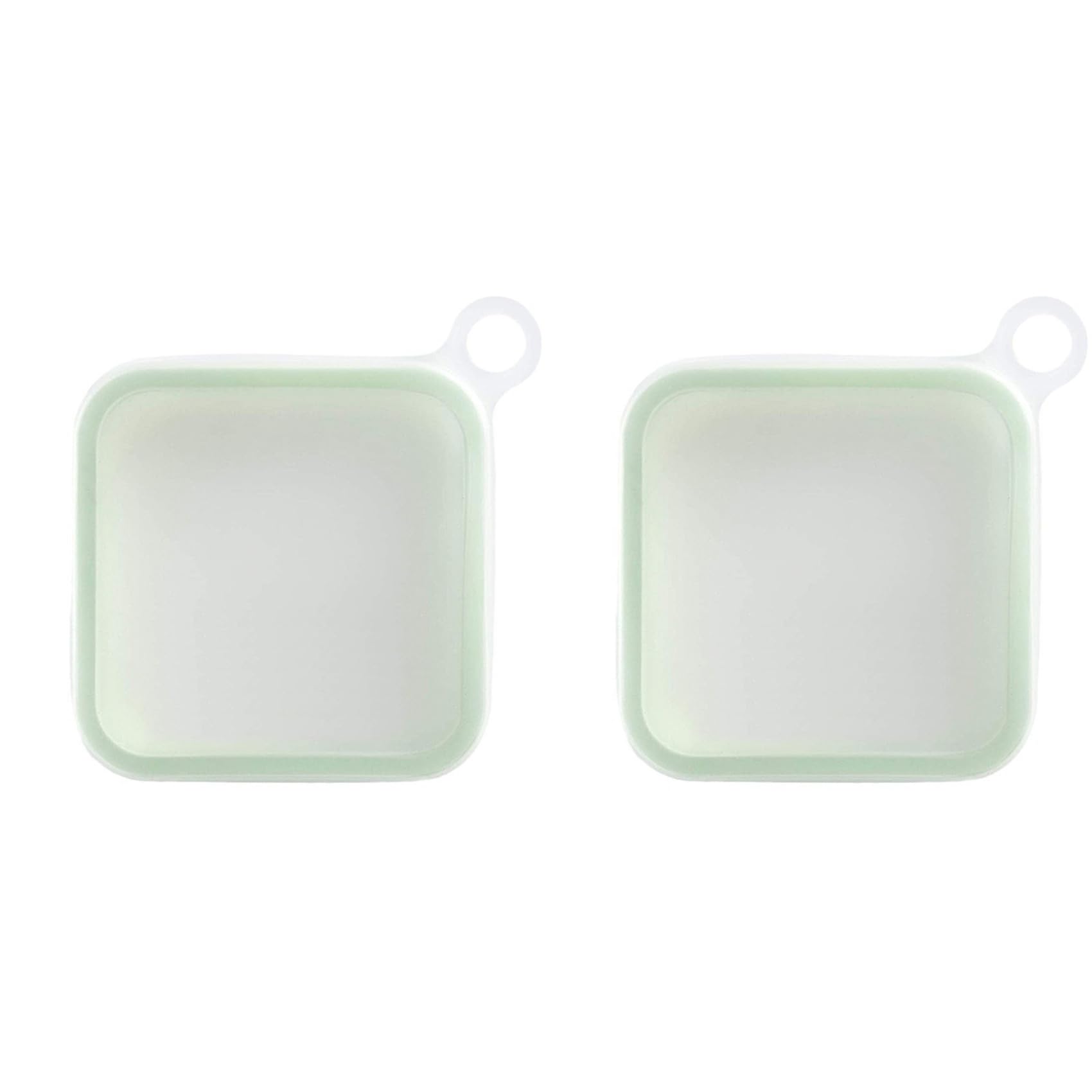 Aundhegrtt 2X Portable Silicone Sandwich Toast Lunch Box Food Contain with Handle Snack Box Student Work Box