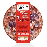 SRSLY Low Carb Spicy Chicken Keto Pizzas - 9 Inch - Multipack 6 - Keto Food Meal - Low Sugar High Protein - Thin and Crispy Pizza with No Compromise Flavour for Filling Keto Friendly Meals