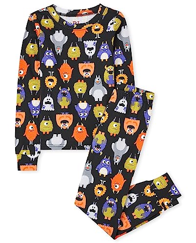 The Children's Place Baby, Toddler and Big Kids' Siblings Matching Halloween Pajama Sets, Cotton