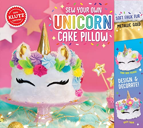 Klutz Sew Your Own Unicorn Cake Pillow Craft Kit, Multicolor, 1 Count (Pack of 1)