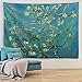 ORTIGIA Vincent Van Gogh Wandteppich Mandelblüte Wandbehang Ästhetisch Ölgemälde Wandbehang Pflanze Blumen Natur Wandtuch Wandkunst Dekoration für Schlafzimmer Wohnzimmer 150x200cm