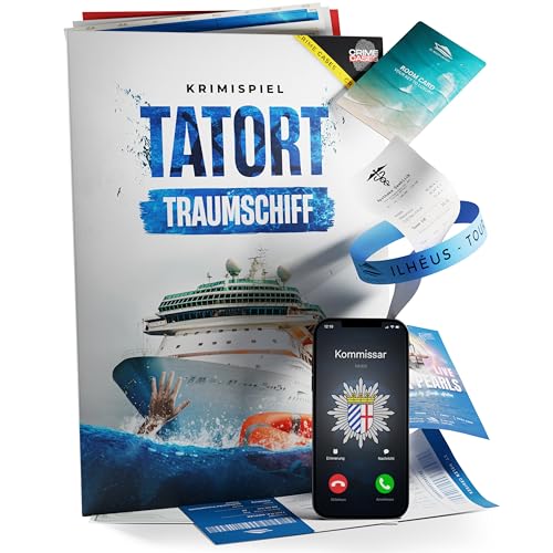CRIMECASES Krimispiel für Erwachsene: Tatort Traumschiff I Mordfall lösen Spiel für 1-6 Personen ab 14 Jahren I Detektiv Spiel für Zuhause | Cold Case Rätselspiel I Krimi Escape Games für 19,90 EUR (-20%) statt 24,90 EUR bei amazon.de Bild: CRIMECASES Krimispiel für Erwachsene: Tatort Traumschiff I Mordfall lösen Spiel für 1-6 Personen ab 14 Jahren I Detektiv Spiel für Zuhause | Cold Case Rätselspiel I Krimi Escape Games für 19,90 EUR (-20%) statt 24,90 EUR bei amazon.de