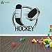 fancjj Tatuajes de Pared Hockey Pegatina de Pared Deporte Cita Equipo Juego Hockey Stick Ball Niñas Niños Dormitorio 40 Colores Disponibles