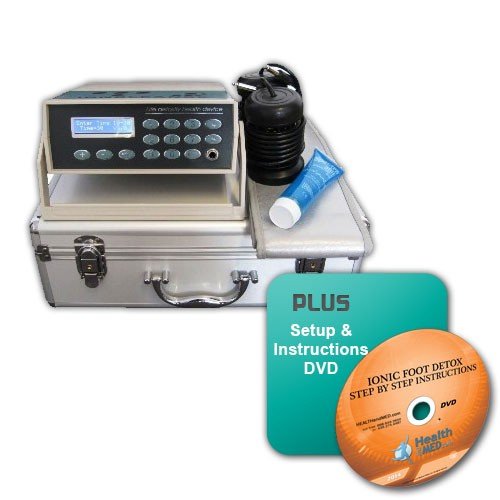 HEALTHandMED Ionizeme Detox Foot Bath - Far Infrared Ionic Foot Detox Machine with 5 Modes, 2 Arrays, Portable Spa for Full Body Detox, Toxin Removal & Foot Cleanse at Home