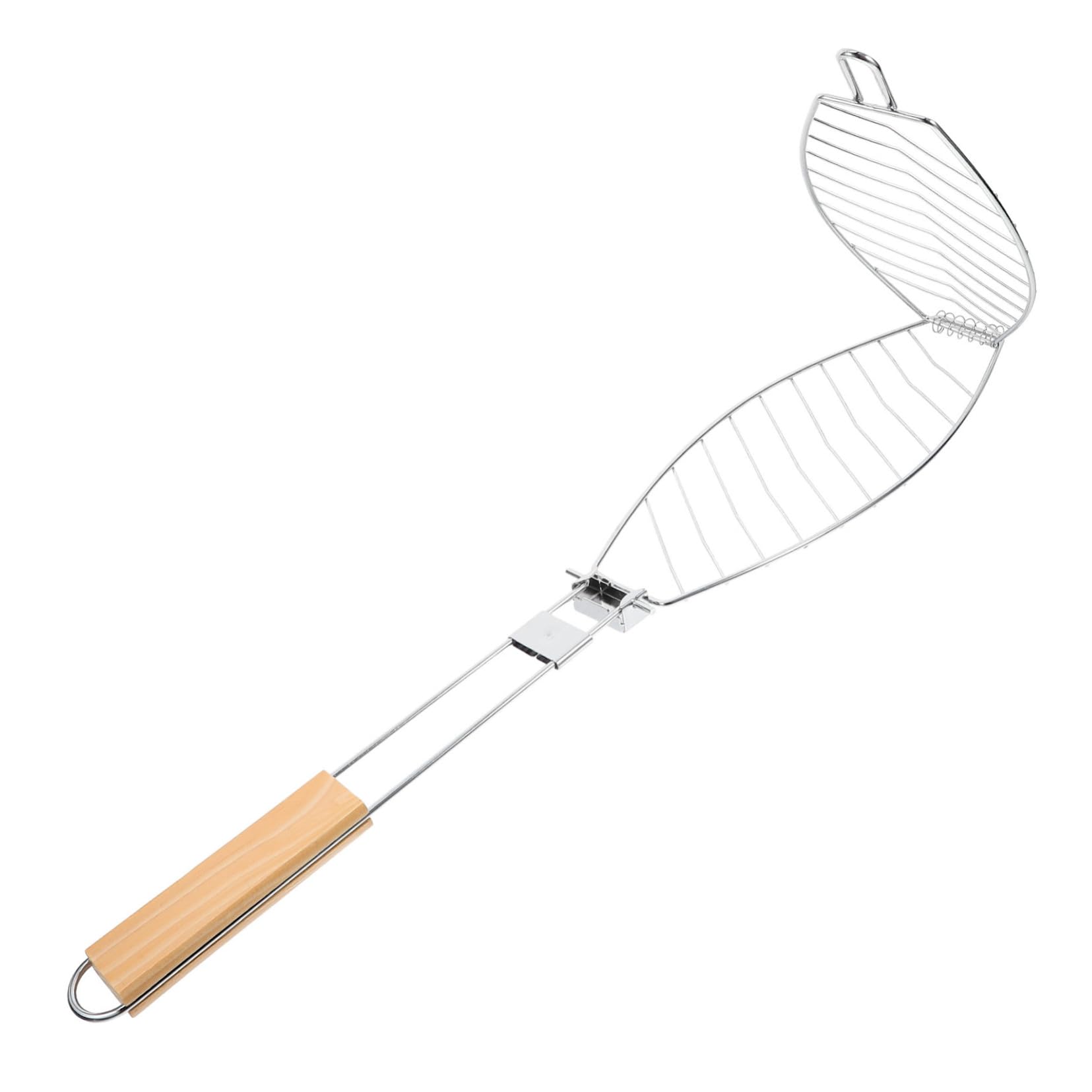 Amosfun 5 Piezas Clips de pescado a la parrilla barbacoa picnic Verduras asadas parrilla para acampar malla de parrilla estilo clip rejillas para asar carne de res Acero inoxidable
