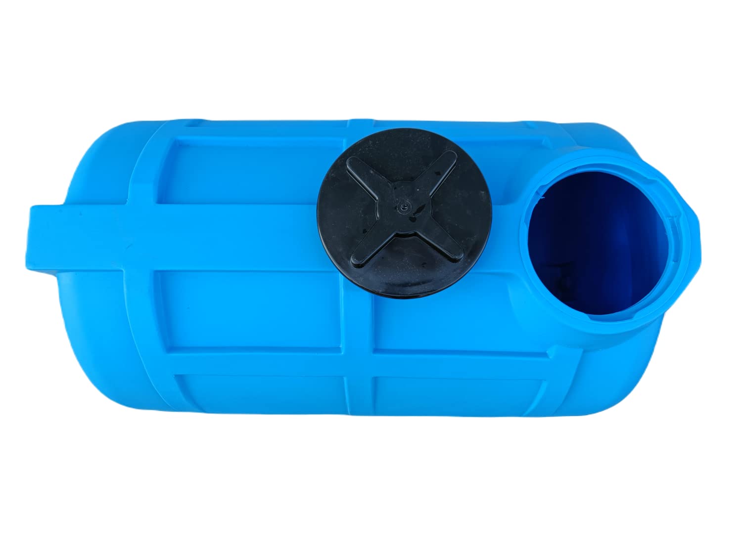 Varile Depósito de Agua Potable 250L Azul | Sin BPA | Rosca de latón de 3/4" integrada Apto para Uso alimentario | Horizontal