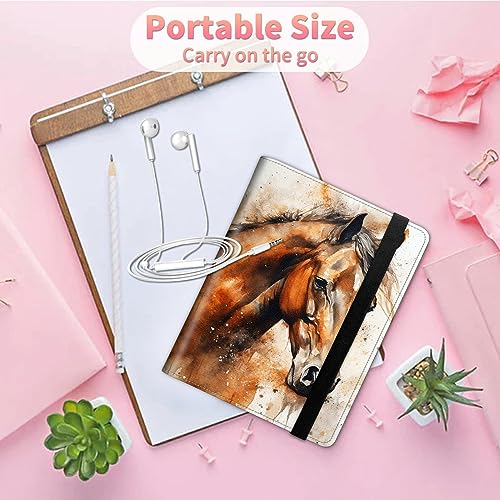Image of Horse Photo Album 4x6 120 Pockets Photos with Strong Elastic Band, Small Mini Albums Sheet Protector Folder for Photos, Album for Family Wedding Baby Women Men Vacation Gift