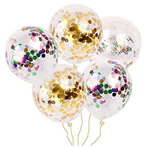 Image of Party Propz BIRTHDAY CONFETTI BALLOONS SET OF 10 /BIRTHDAY DECORATION /CHRISTMAS DECORATION /NEW YEAR DECORATION /BABY SHOWER DECORATION