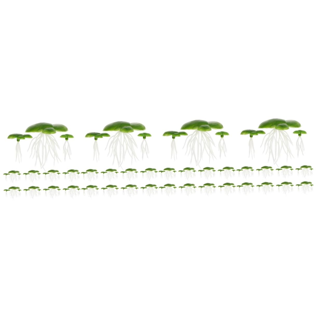 Yardwe4 Sets Simulated Duckweed Plant Aquarium Decoration Fish Tank Decoration Tank Floating Duckweed Water Plants Ornament Artificial Duckweed Plant Aquarium Ornament Abs Green
