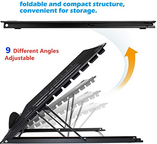 Soporte ajustable metálico para laptop y tablet 13.4x11.6 pulgadas miniatura 3
