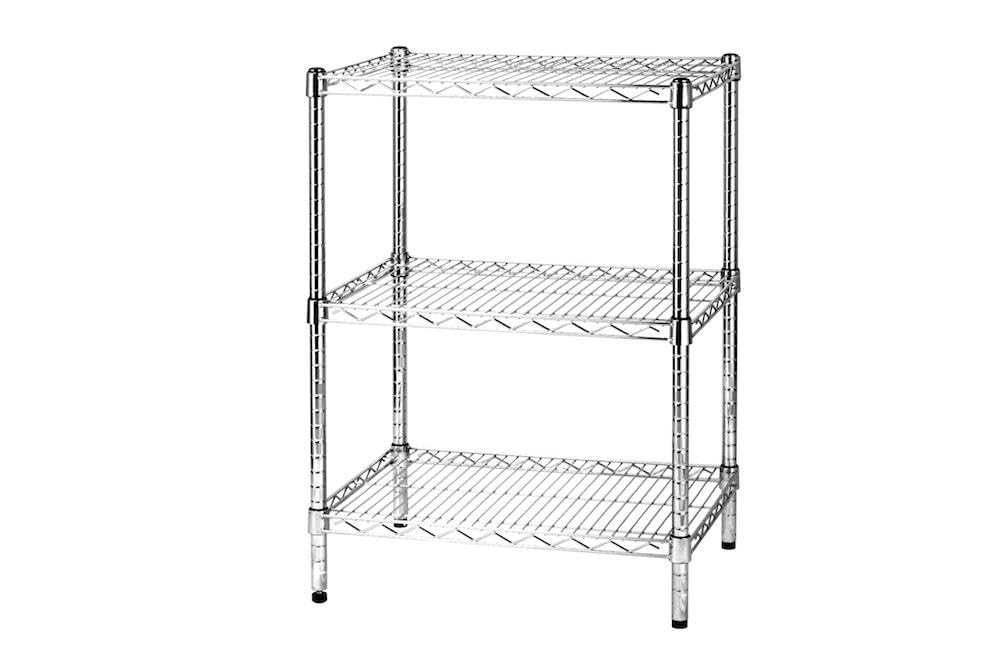 Giordanoshop Scaffale 3 Ripiani 60x45x90 cm in Metallo Cromato Tosini