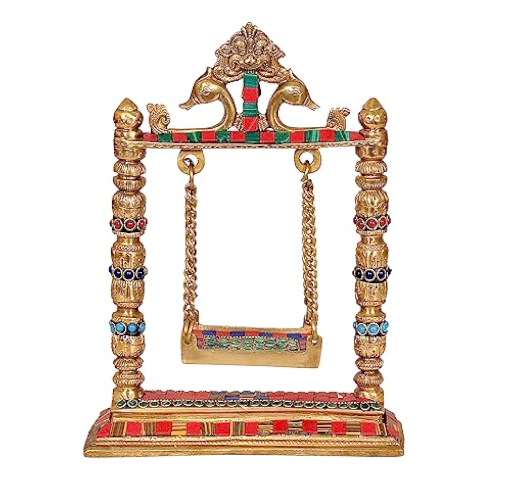 Brass Swing Jhula for Ladoo Gopal Idol, Gift