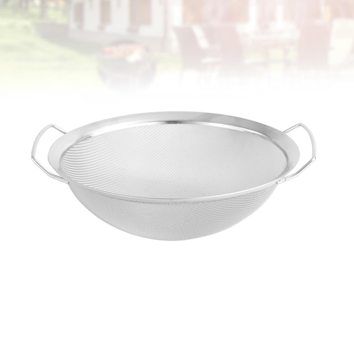 Colador Doble de Inoxidable de Acero Asa para Malla Cocina | Plata, Lavado y Filtrado de Arroz, Uso en Hogar Verduras y Frituras Pequeñas