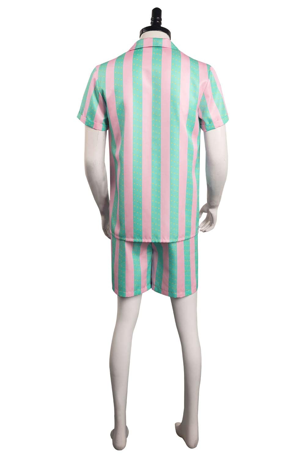 Hommes Hawaiian shirt manches courtes chemise rayée Casual shirt shorts fun Summer Beach set Holiday Halloween carnaval costume