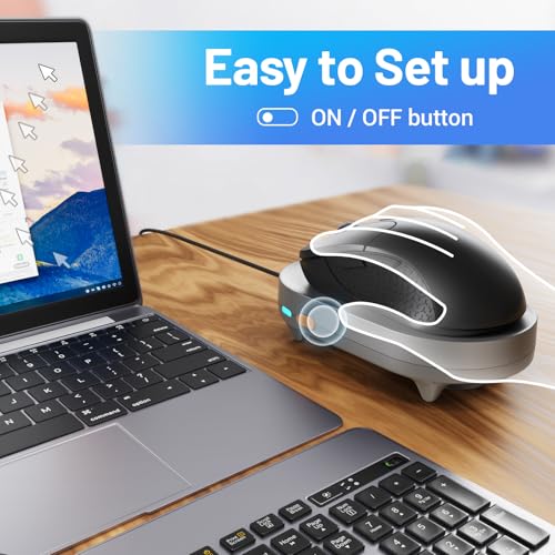 Image of HONKID Undetectable Mouse Mover Jiggler with ON /Off Switch and USB Port Drive-Free,Simulate Physical Automatically Mouse Movement,Prevent Computer Laptop Inactive /Lockdown (Silver)